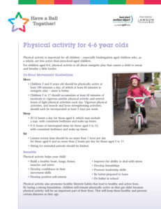 Physical Activity for Kindergarten
